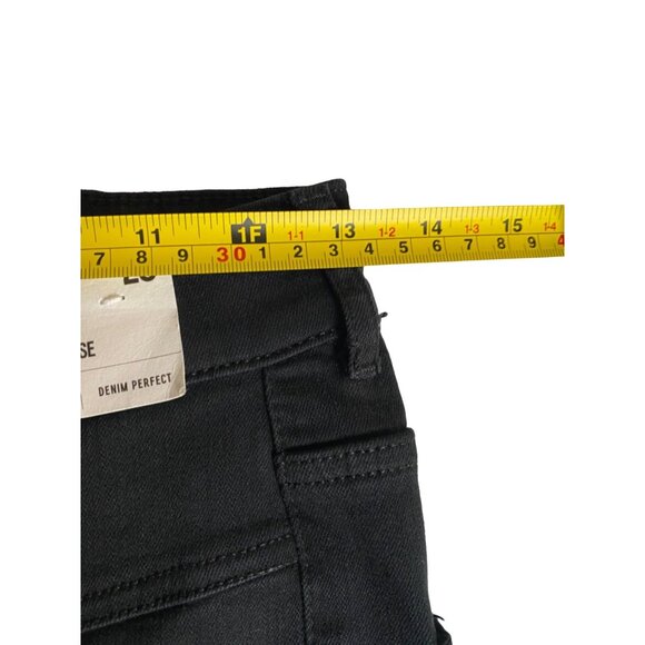 Express Women 2S Boot Super High Rise Jeans Stretch+ Denim Black Flare Leg Comfy - Picture 7 of 10